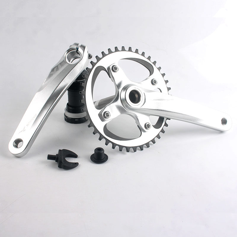 极速IXF 山地车中空一体牙盘 曲柄 改A装单盘 9S 10速 38T 40T 42