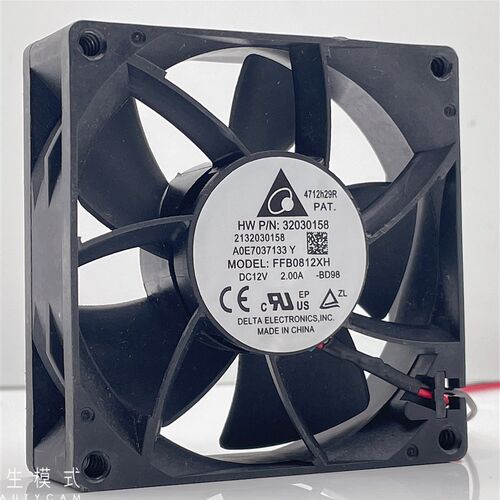 新品台达FFB0812XH 8025 DC12V 2GA 8CMPWM温控伺服器主机壳暴力