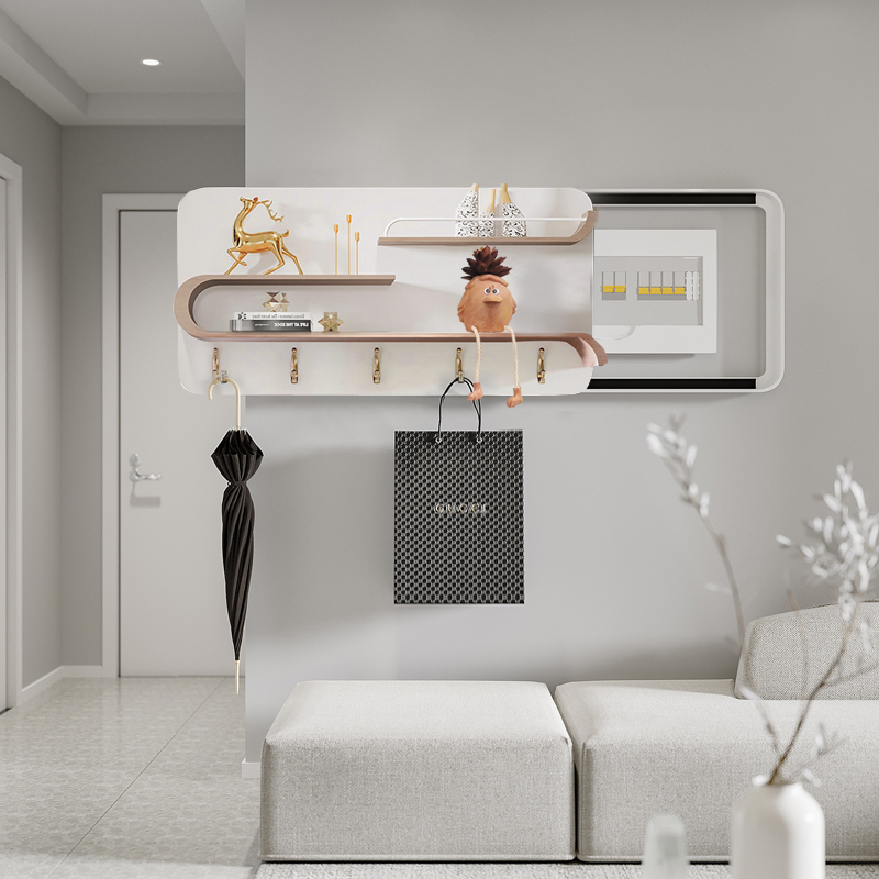 极速爆品新遮挡电表箱装饰轻奢高端E实木创意配电箱挂画客厅多功