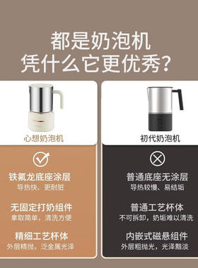 新品厂家心想(SCISHAtRE)多功能奶泡机打奶器家用全自动牛奶加热
