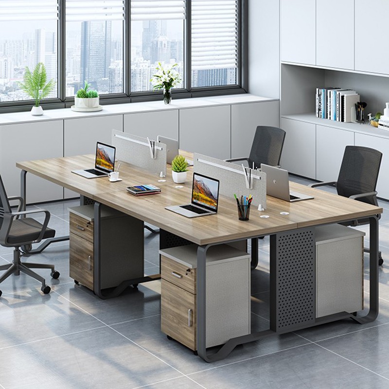 极速简约卡座财务办公桌家具椅子组合电脑职员M工位4/6双2人位屏
