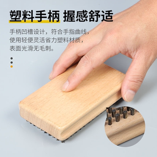 滑雪板打蜡毛刷板双板除蜡清洁铜丝刷抛光马毛刷子尼龙刷加密刷