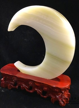 极速天然阿富汗玉月m亮摆件家居客厅玄关卧室办公室桌面装饰品礼