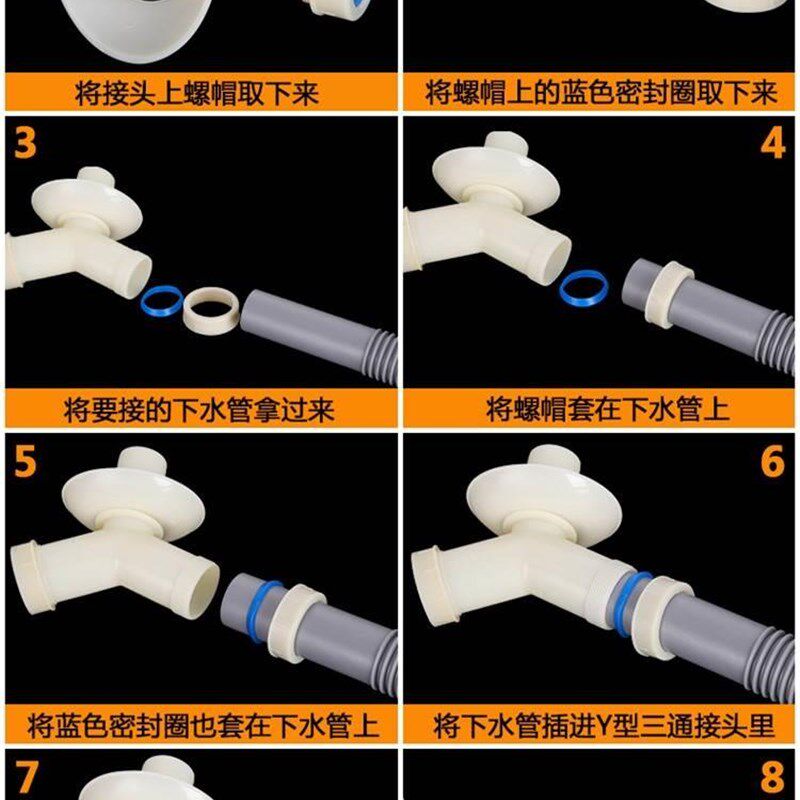 极速下水管接头新款防溢水两头排C水口外接一分二分支下水道面盆