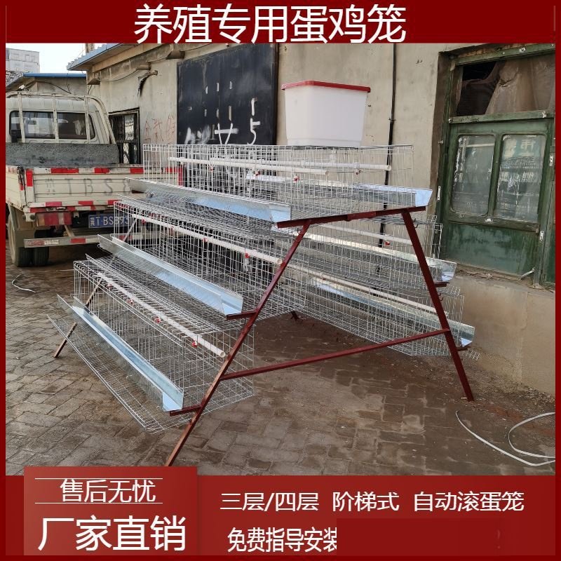 极速鸡笼子养殖笼加粗养鸡笼子家用特大号L鸡舍铁丝网折叠自动滚