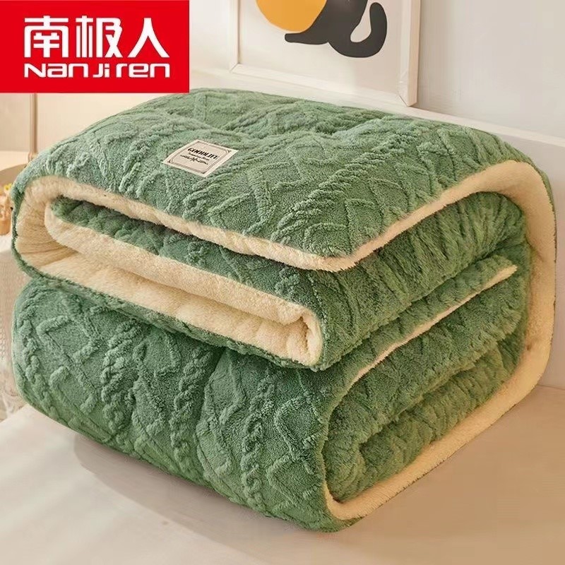 极速毛毯被e子双层加厚冬季珊瑚法兰绒盖毯学生宿舍单人牛奶绒午