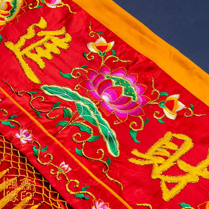 极速财神爷门帘神帐佛堂帘布A家用文武财神供桌遮挡帘背景布