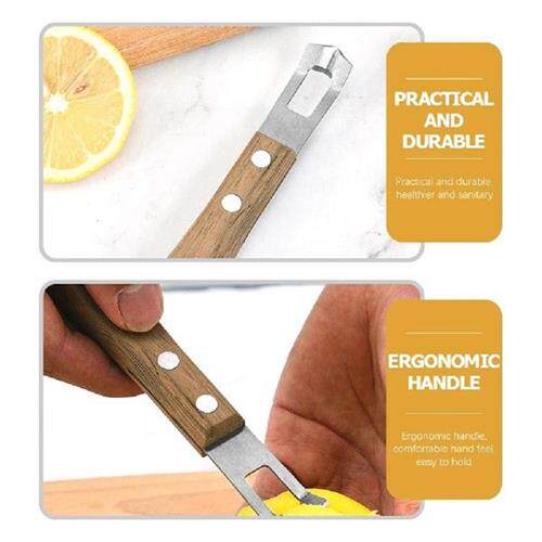 极速Wooden Handle Fruit Peewler Grater Cocktail Cheese Citru