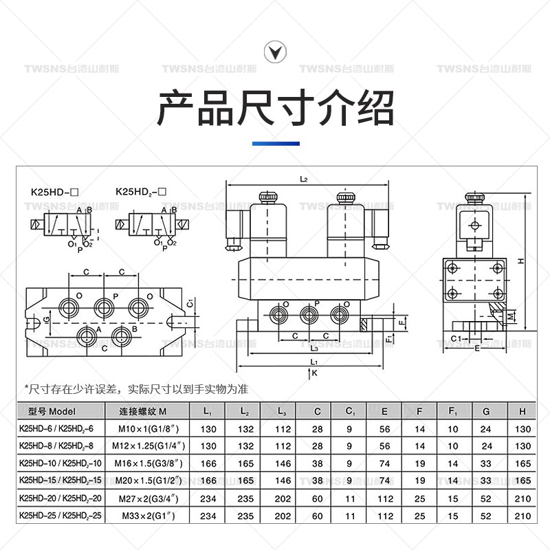 极速二位五通单电控电磁阀K25DH-6 8 10 15 20 T25换向阀停止阀老