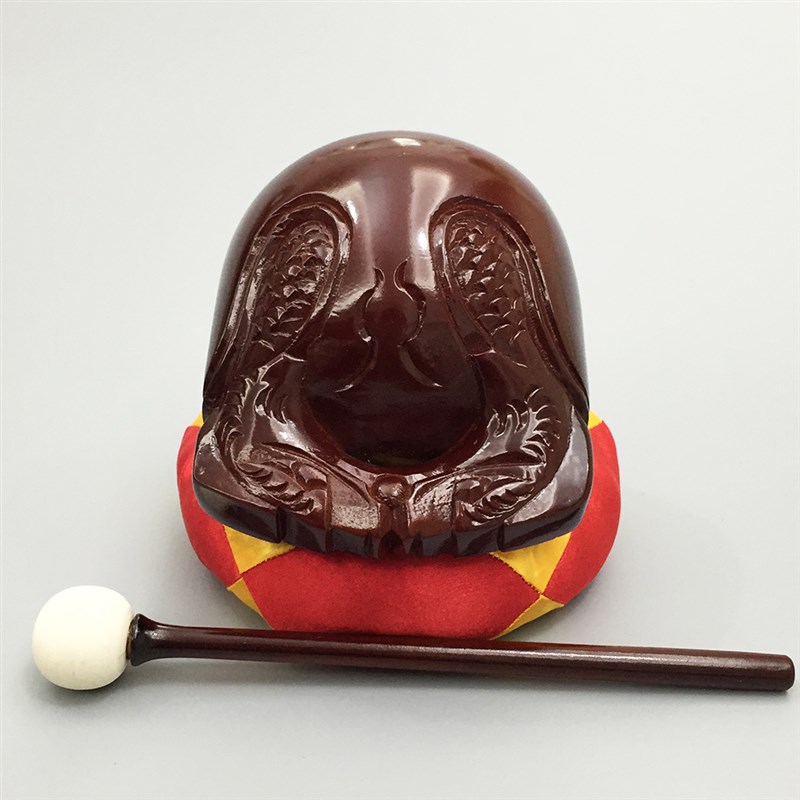 极速法器佛具佛堂j佛龛香炉拜垫铜磬居士念佛诵经5寸草花梨木佛应