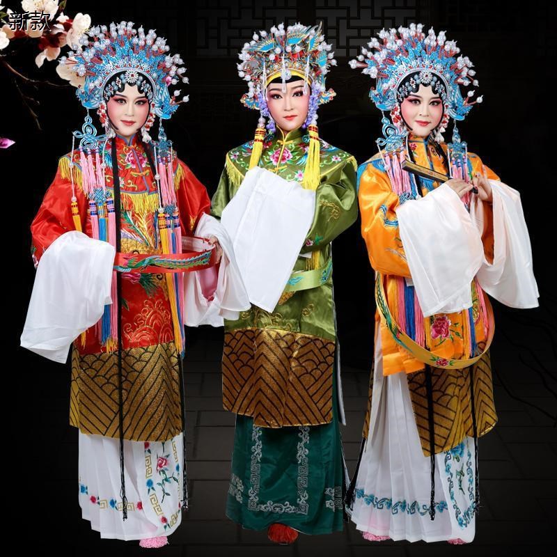 极速戏曲服装舞台演出服装中式凤冠霞披N贵妃醉酒凤袍 普女蟒
