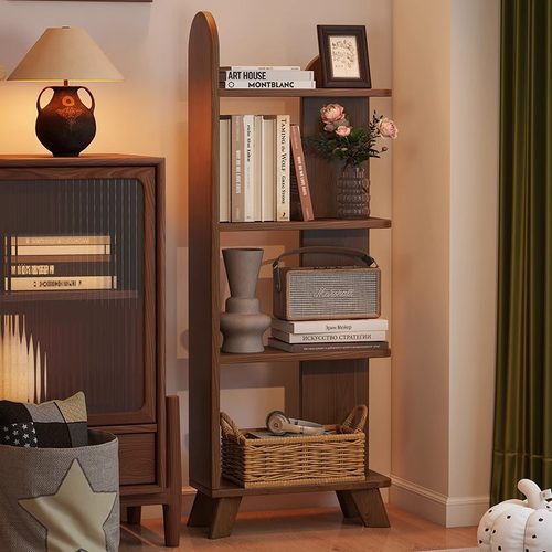 实木书架儿童书柜落地置物架客厅家用多层收纳架床头储物架展示架