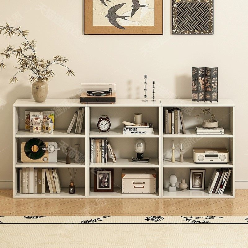 书架置物架落地家用中古风书柜柜子储物柜客厅靠墙矮柜电视柜,3C数码配件,其它配件,淘宝优惠券,粉丝福利购,淘宝优惠卷