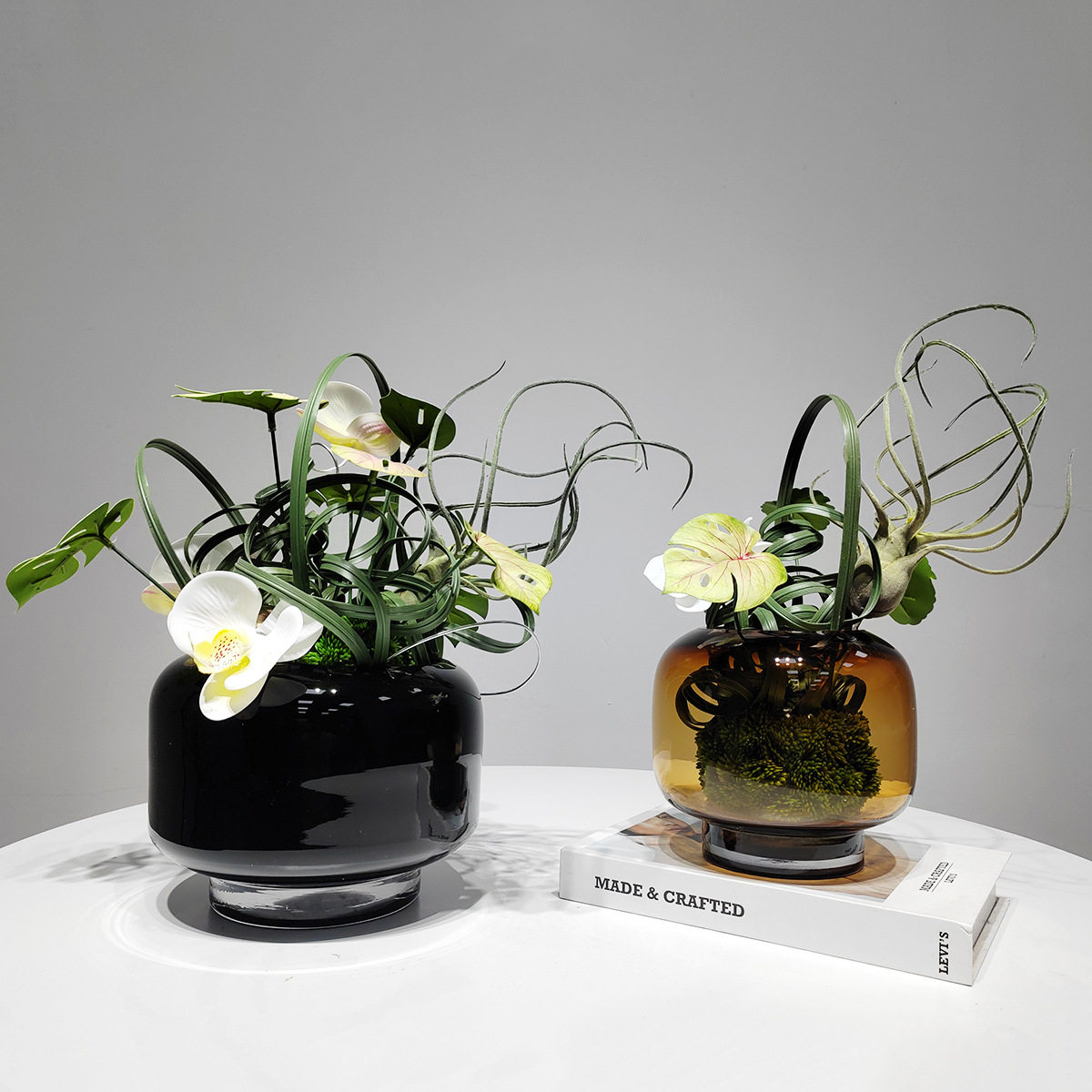 现代轻奢花瓶仿真花艺假花摆设客厅电视柜茶几餐厅售楼处隔断软装