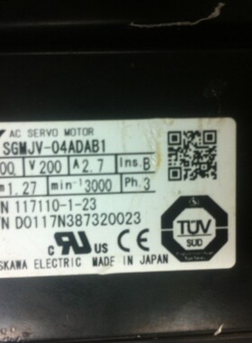 SGMAV-04ADA61  SGMJV-04ADE6S 04ADC6S 拆机安川电机测试好保用