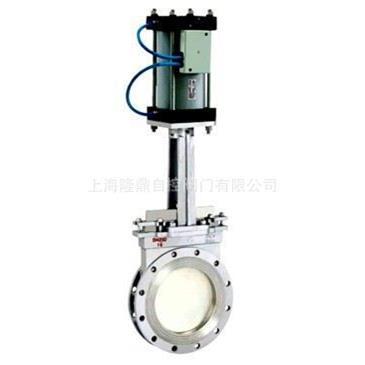 中隆鼎控供应Z673H气动不锈钢刀闸阀Z973电动不锈钢刀闸阀浆液阀