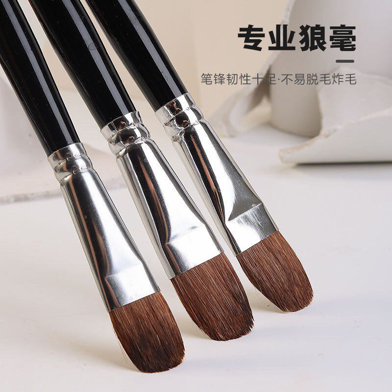 速发高端包旺狼毫水粉笔单支水彩笔学生油画丙烯颜料联考排笔画室