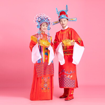 速发中出婚凤新娘结婚古装戏服驸马演式服装博饼状元服礼冠霞帔