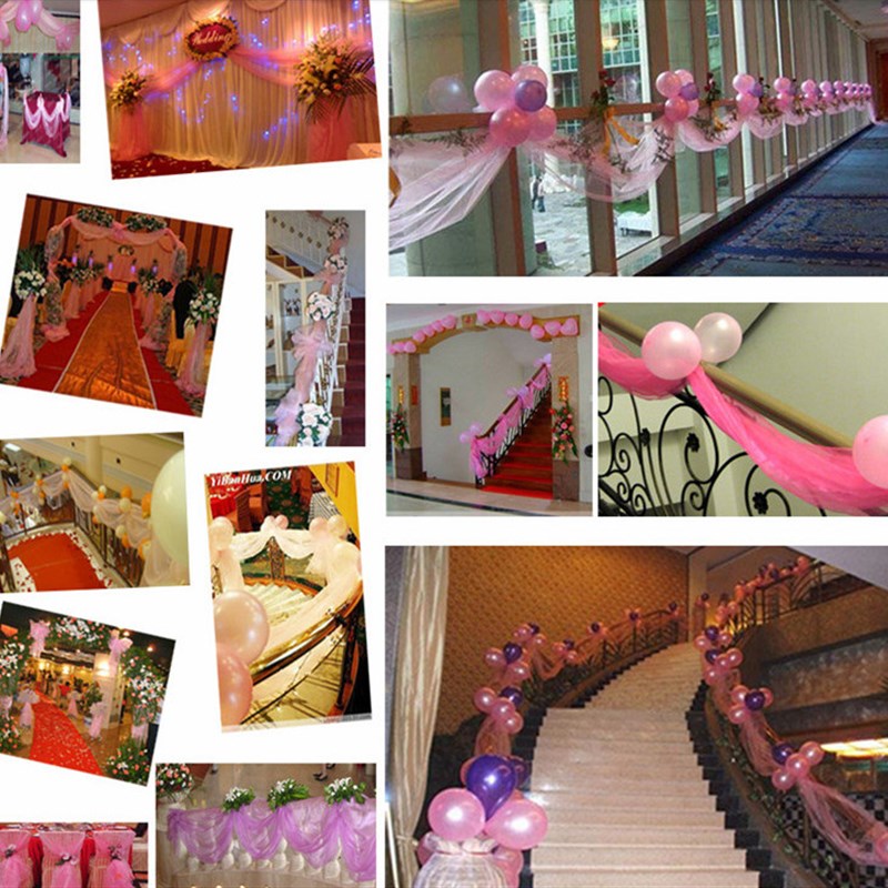 速发纱幔装婚结婚吊顶饰房卧室1置纱整卷布10米婚礼舞台楼梯网纱