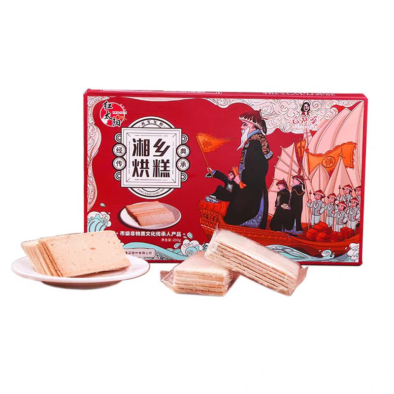 红太阳烘糕湖南湘潭特产传统怀旧好吃的零食即食糕点小吃湘乡烘糕