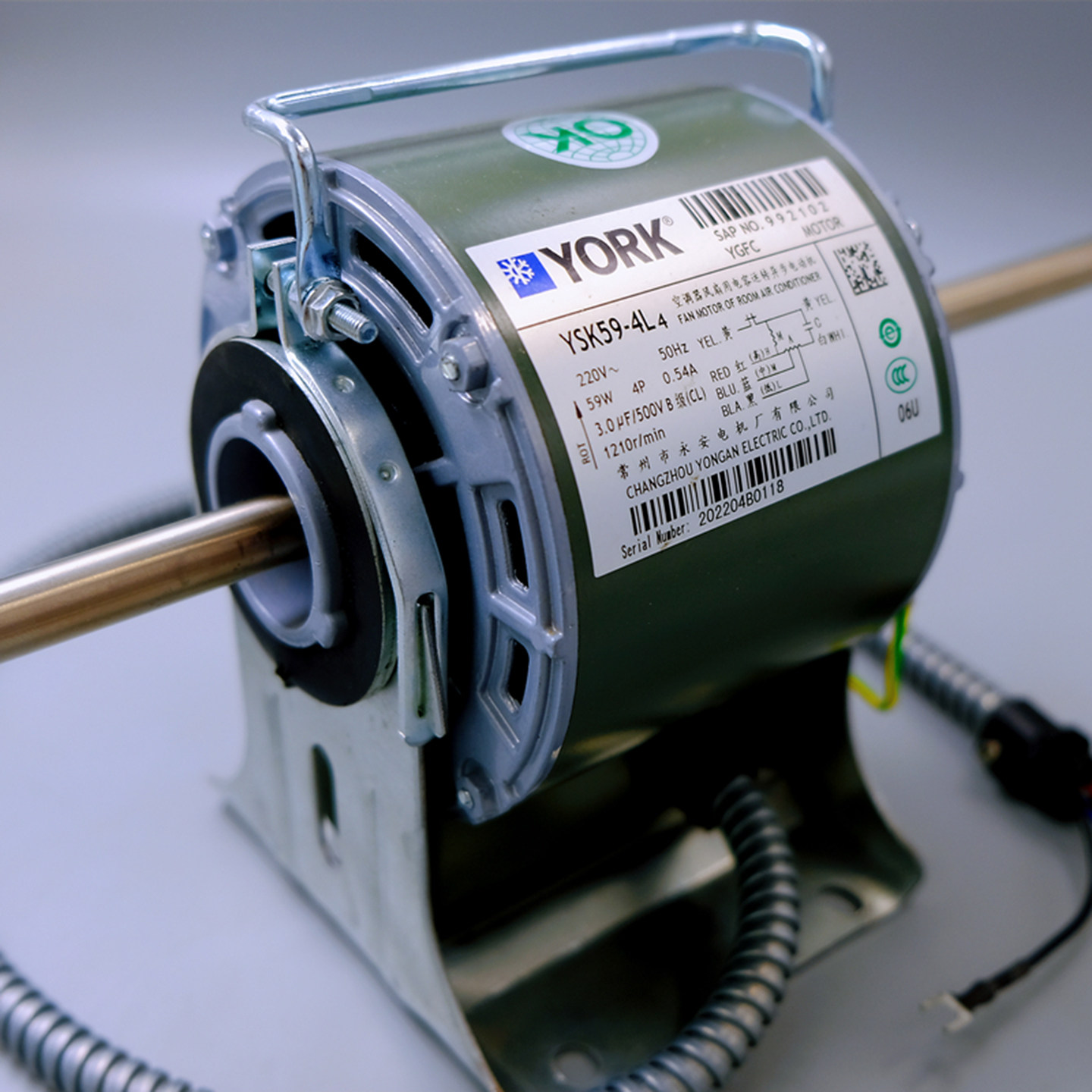 约克空调电机约克风机盘管电机约克中央空调风扇马达全新永安电机