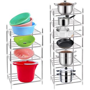 脸盆架卫生间落地多层放东西的架子厨房不锈钢面盆盆子置物收纳架