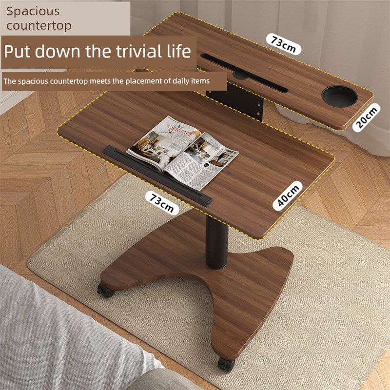 Vannessen移动电脑桌可折叠升降桌笔记本台式机双层办公边桌家庭