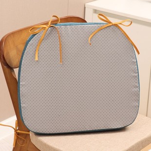 加厚中式红木餐椅垫坐垫家用棉麻马蹄形椅子垫实木餐桌椅垫中古风