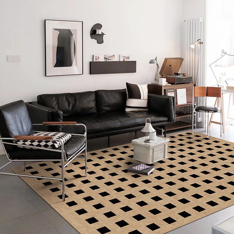 法式地毯客厅侘寂风防水防油轻奢家用卧室高级现代简约棋盘格加厚,居家布艺,地毯,淘宝优惠券,粉丝福利购,淘宝优惠卷