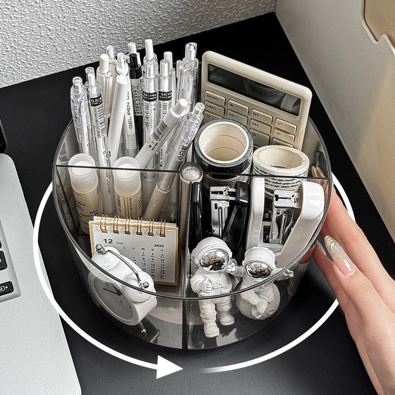 旋转笔筒办公室桌面文具收纳盒儿童学生书桌大容量多功能透明笔桶,文具电教/文化用品/商务用品,笔筒,淘宝优惠券,粉丝福利购,淘宝优惠卷