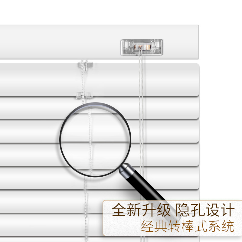 德国慕安娜 f百叶窗帘铝合金内开窗遮光帘内倒窗厨房卫生间定制