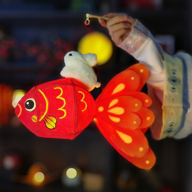 木子手作灯笼手工diy 中秋节灯笼 鱼灯笼 灯笼古风 汉服花灯,节庆用品/礼品,灯笼材料包,淘宝优惠券,粉丝福利购,淘宝优惠卷