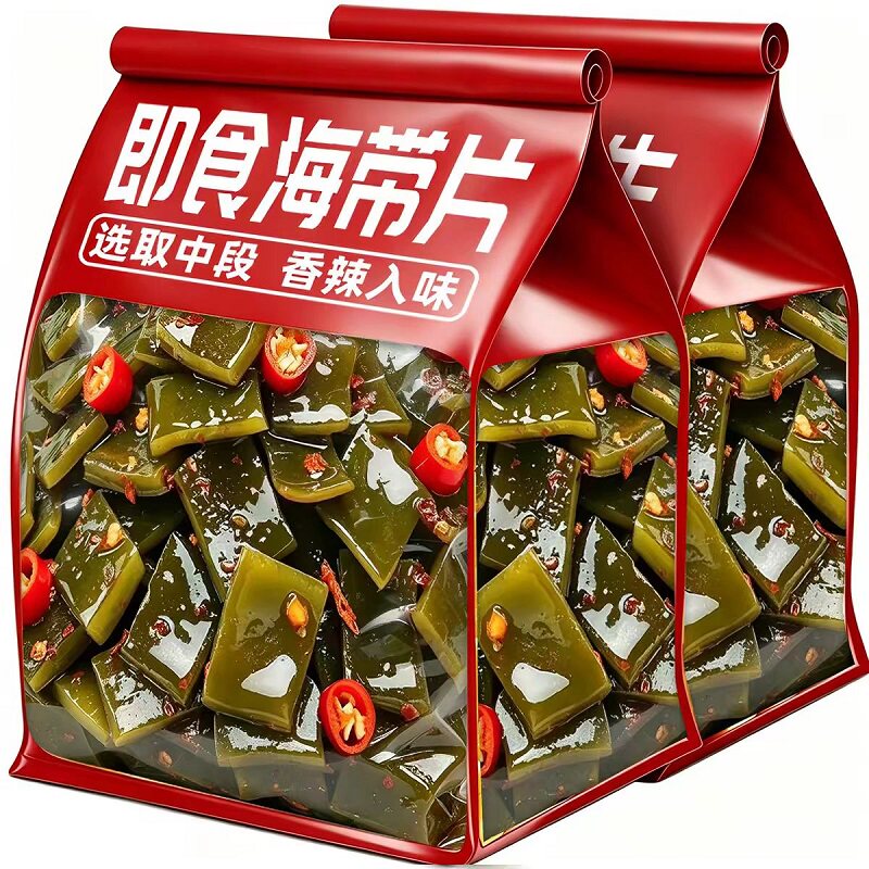 即食厚切海带片清脆爽口解馋香辣可口海带风味小零食休闲下饭美食
