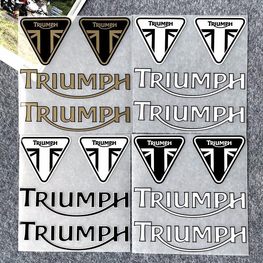 适用凯旋Bobber改装油箱贴纸street TWIN立体反光LOGO T120头盔贴