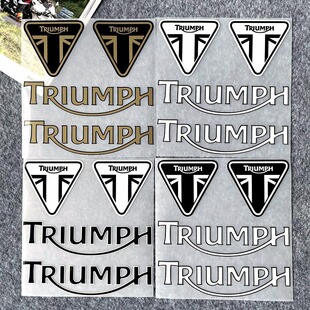 适用凯旋Bobber改装油箱贴纸street TWIN立体反光LOGO T120头盔贴