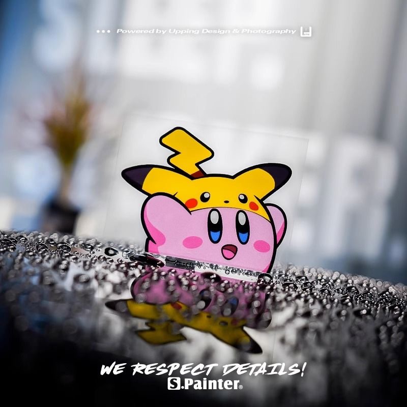 汽车贴纸任天堂星之卡比马里奥个性创意卡通可爱车贴电动摩托