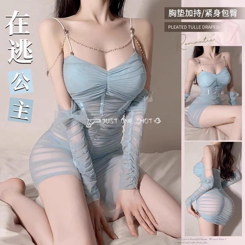 情趣性感睡衣女吊带小胸显大透明包臀甜美纯欲诱惑2025新款内衣裙