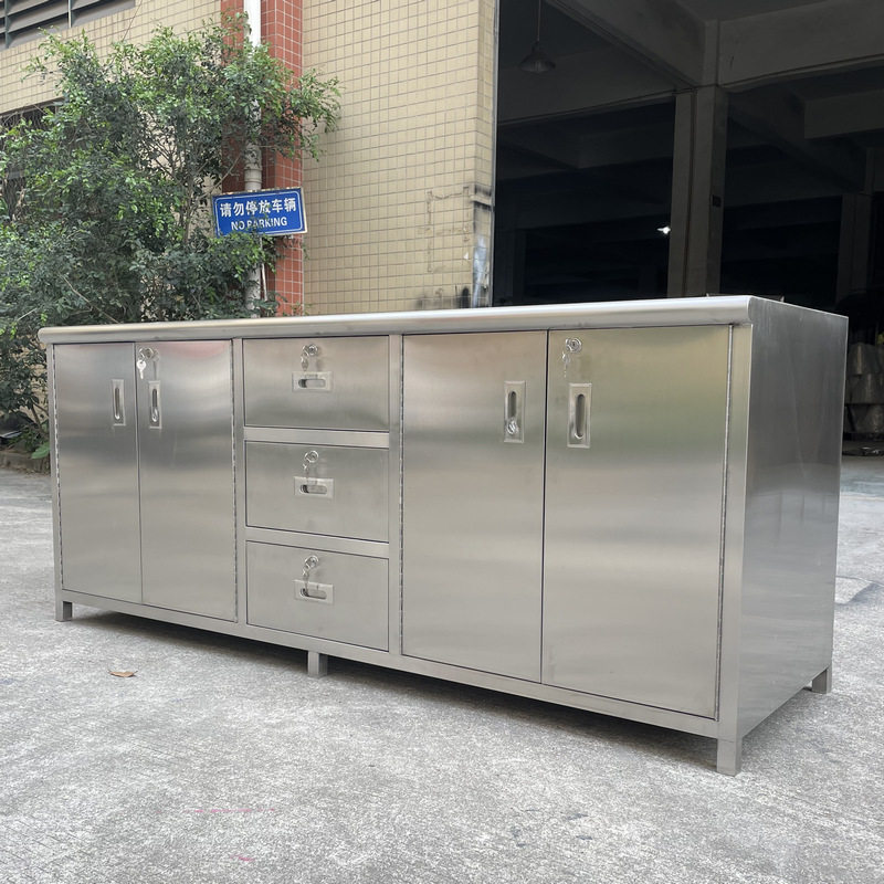 员工储物柜不锈钢文件柜 工具柜子储物柜可拆装货架柜子批发钢制图片