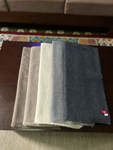 克什米尔冬季新款围脖Pashmina原色纯绒克砖石纹围巾100*240