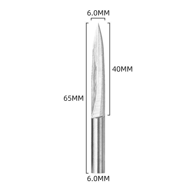 电动白钢雕刻刀头加长尖刀核雕橄榄木雕木工套铣刀划线刀磨头工具