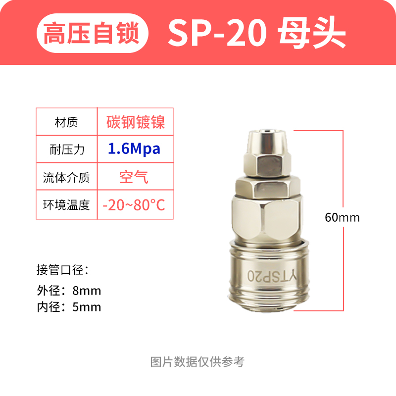 C式高压自锁快速接头气管公母快插气动配件大全空压机气泵气动扳