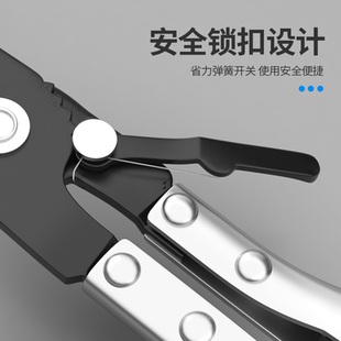直式 带线管束夹钳卡钳 汽车水管卡扣钳9件套弯型喉式 管束钳子组套