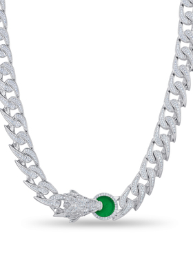 APORRO【明星同款】龙2系列 重工龙脊满镶钻古巴项链送礼纯手工