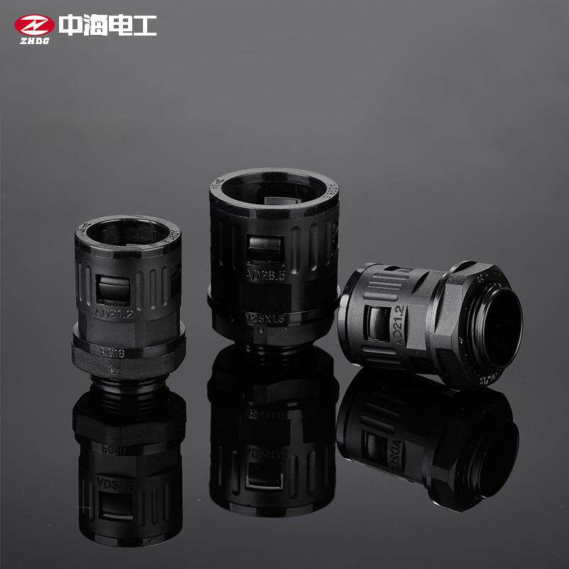 现货54.5M型j尼龙直插式塑料软管浪管直通固定头 波纹管接头软管