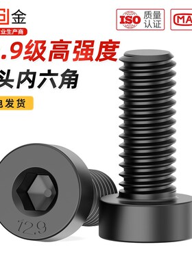 速发12.级薄头内六角螺1DI784矮头扁头螺栓m4mmm6m8m105丝2m16