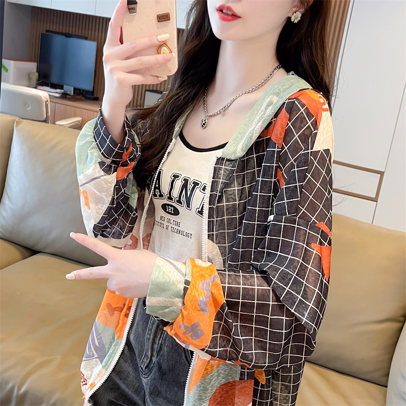 速发户夏透气小个子防晒衣外季韩版宽松大码薄款防晒服开衫外套