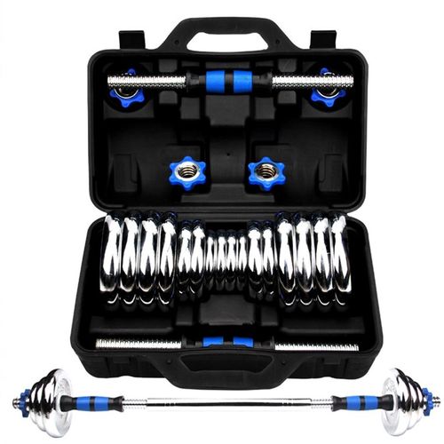 速发哑铃男士电镀哑铃20公斤动5kg0斤4锻运10炼器材家用杠铃套装