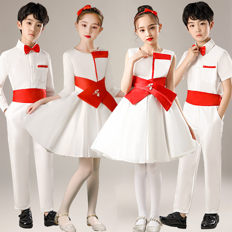 速发元旦儿童演出服中小学演合唱团儿朗诵表生服幼诗园班服男童礼