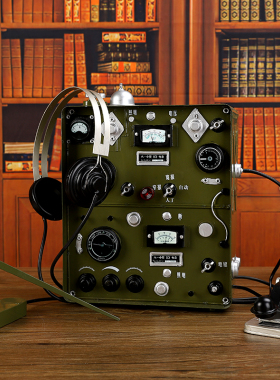 速发老式电摆机报件铁艺模型仿无线电台旧报机装饰道具复古怀发老