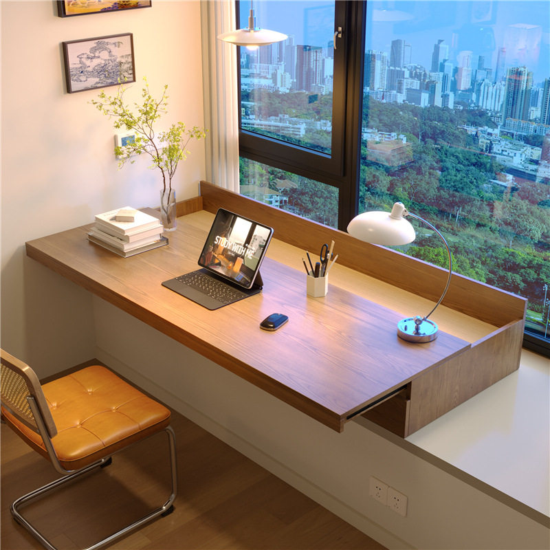 飘窗全实木书桌抽拉伸缩桌面卧室窗台学习电脑桌带抽屉收纳柜,住宅家具,电脑桌,淘宝优惠券,粉丝福利购,淘宝优惠卷